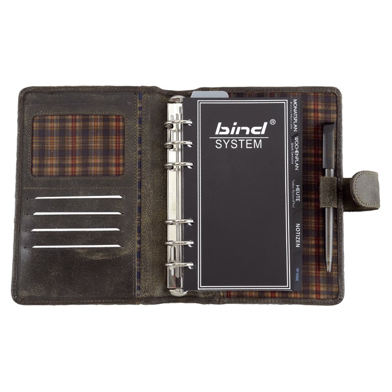 Gebonden agenda model 10101-1, A6-formaat, zonder kalender, bruin